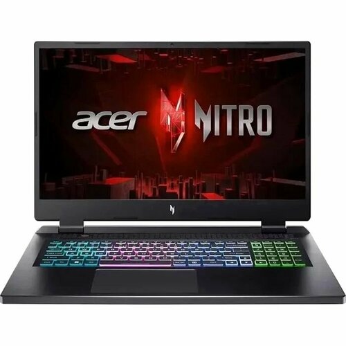 173 Ноутбук ACER Nitro AN17-41-R8P3 AMD Ryzen 7 7735HS 32 ГГц RAM 16 ГБ SSD 1024 AMD Radeon 680M Без системы Английская раскладка черный NH QL1CD001 12440000₽