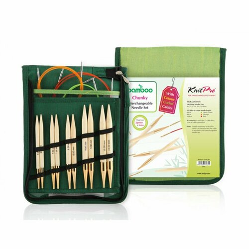 Набор Chunky съемных спиц Bamboo, KnitPro, 22543 набор special interchangeable needle set съемных спиц bamboo knitpro 22565