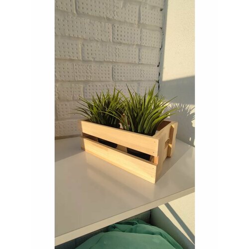 Ящик деревянный кашпо для цветов и флористики 29х17х11 см