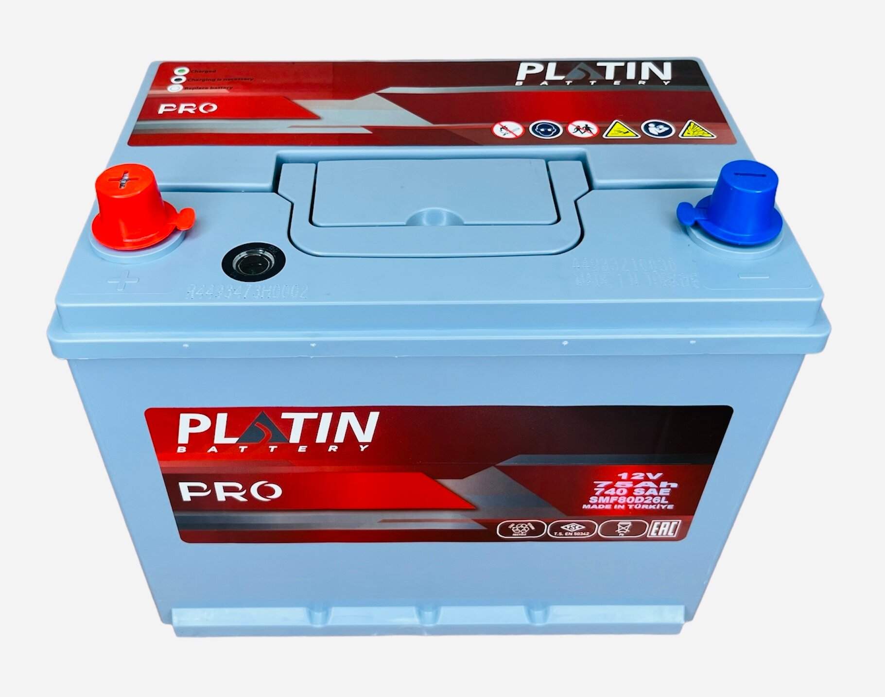 Аккумулятор автомобильный Platin Pro Asia 75 Ач 700 A п. п. SMF 80D26R 260х175х225