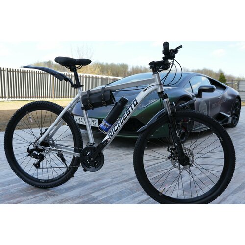 Велосипед 275 Richiesto алюминиевая рама 21 Горный ВзрослыйПодростковый Лёгкий серебристо-черный 26100₽