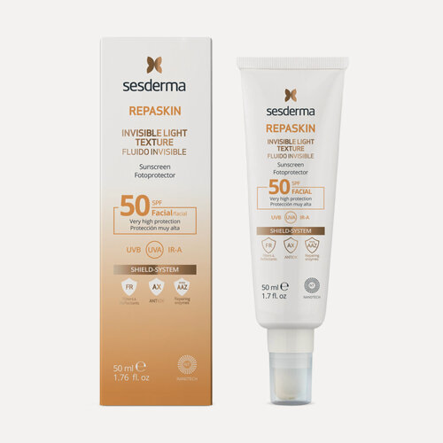 Изображение товара Sesderma REPASKIN INVISIBLE LIGHT TEXTURE SPF 50 Средство солнцезащитное для кожи лица сверхлегкое, защита против солнца, 50 мл