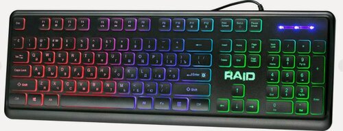Изображение товара Игровая клавиатура для компьютера Defender Raid Rainbow мембранная (Full-size)