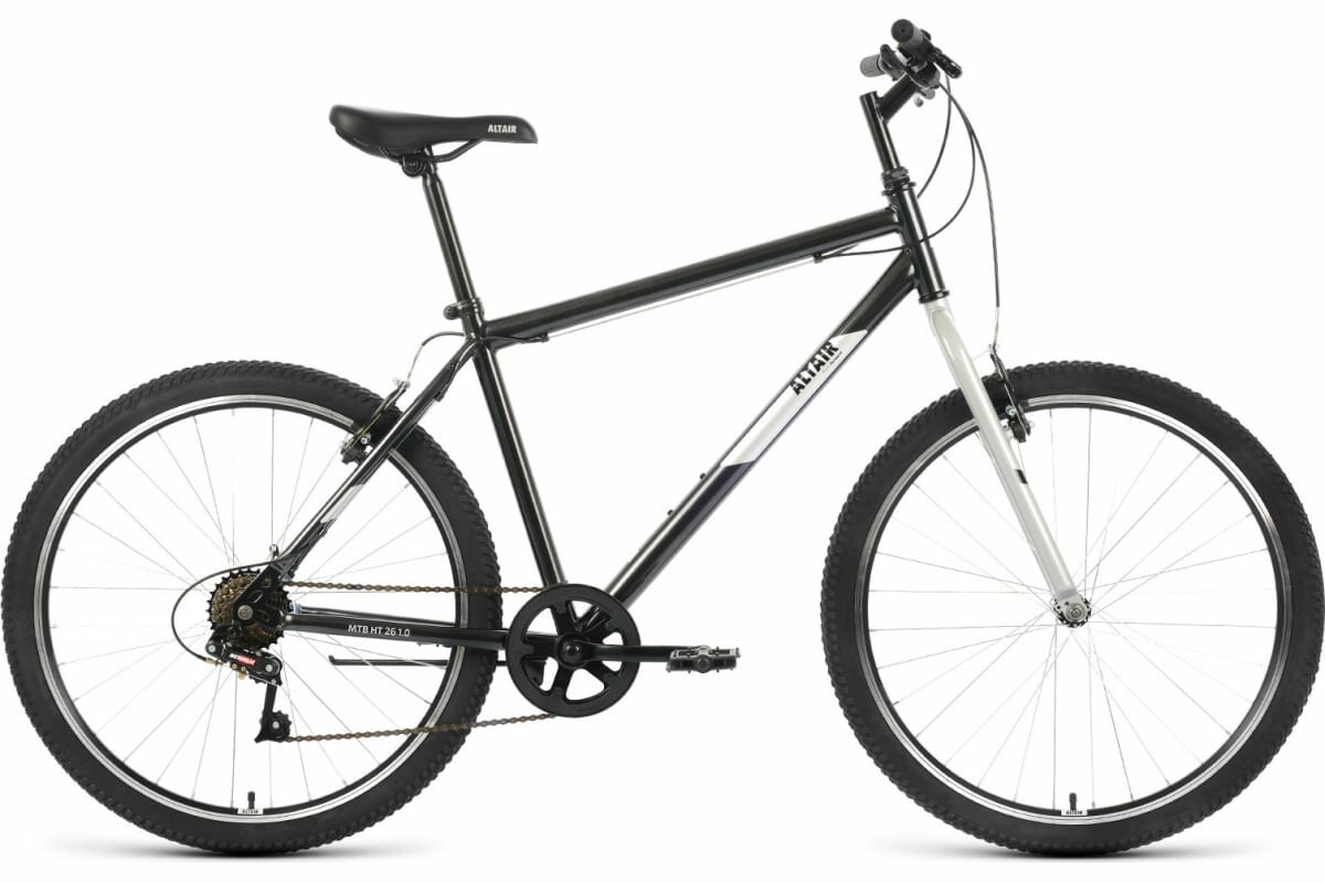 Велосипед горный хардтейл ALTAIR MTB HT 26 1.0 19" (2022), 19" черный/серый
