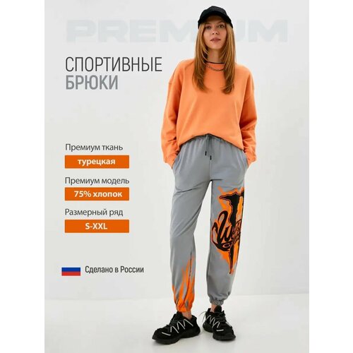 фото Брюки спортивные blacksi, размер l, серый