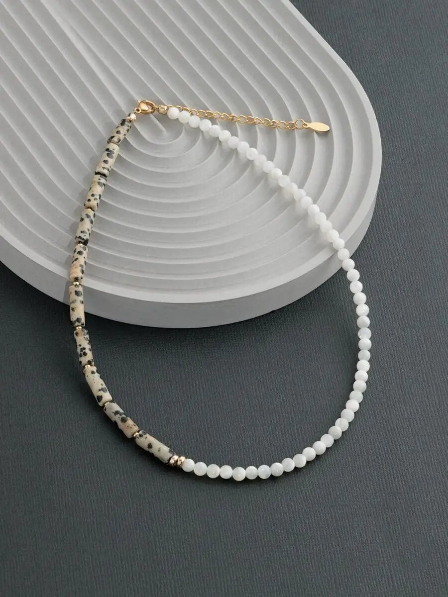 Чокер Браслет Bar, фиолетовый, серый, коричневый, желтый, белый — фото 1