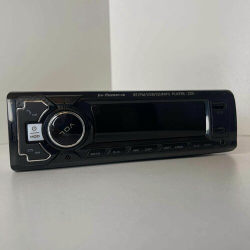Изображение товара Магнитола OK 219, Bluetooth, AUX, 1DIN, USB, TF, с пультом, чёрная