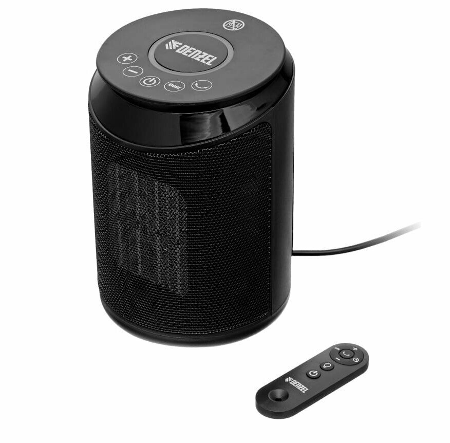 фото Тепловентилятор керамический wi-fi, звуковая колонка Bluetooth DTFC-2000X, 2 кВт, пульт, вращение, 3 реж. // Denzel