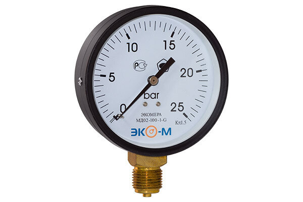 фото Манометр экомера МД02-100мм 0.25бар 1/2" УТ000005883