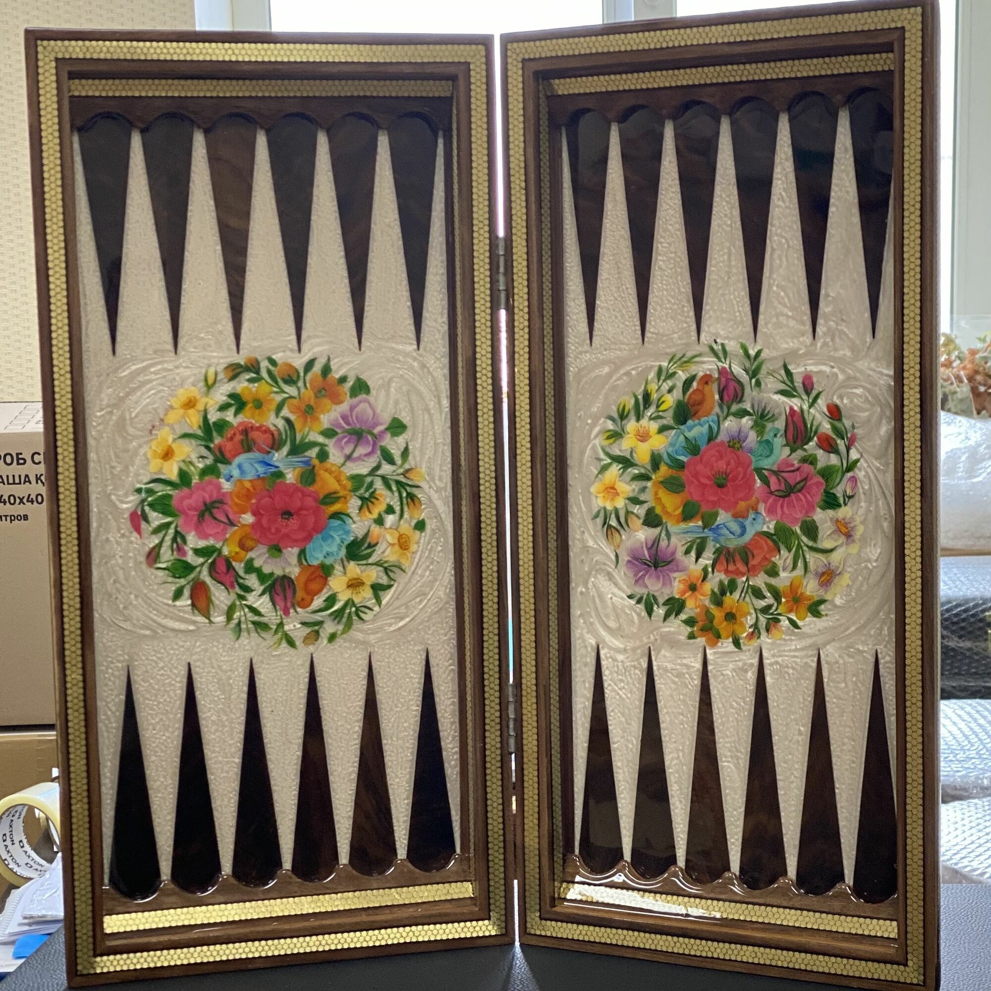 Шахматы-нарды Персидский базар "Хатам", ручная инкрустированная работа, 40 см — фото 1