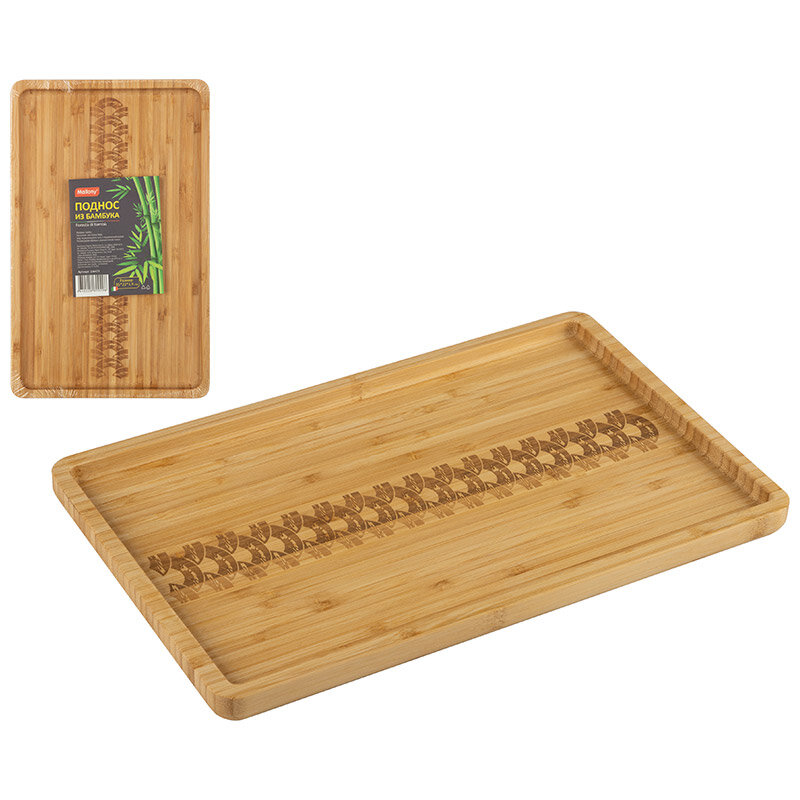 Поднос Mallony из бамбука foresta di bambu, р-р: 35x22x1.9 см