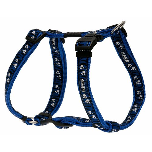 ROGZ Classic Harness Navy Paw - синяя шлейка для собак 23 - 37 см 499₽