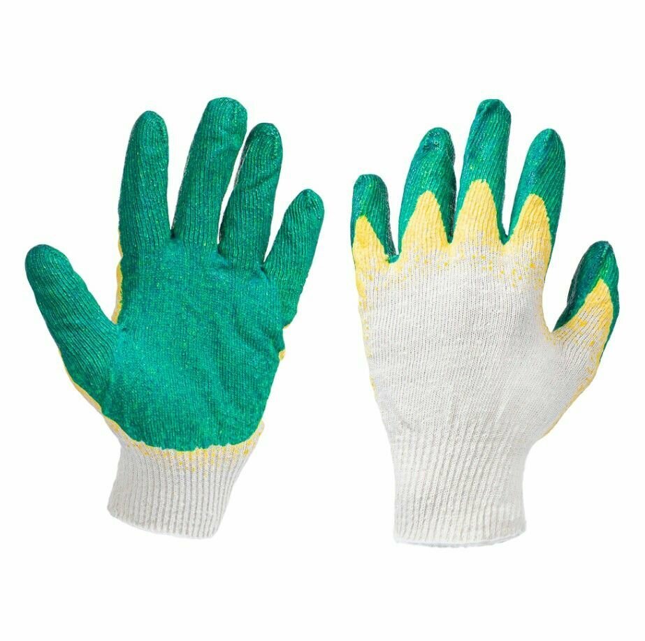 фото Перчатки рабочие Х/Б 10 класс с одинарным латексным покрытием ARNEZI R8000200