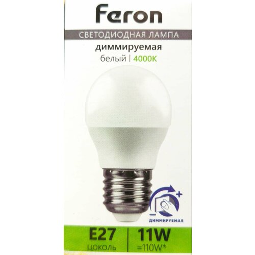 фото Лампа светодиодная диммируемая feron e27 11w 4000k матовая lb-751 51059, цвет белый/, материал /