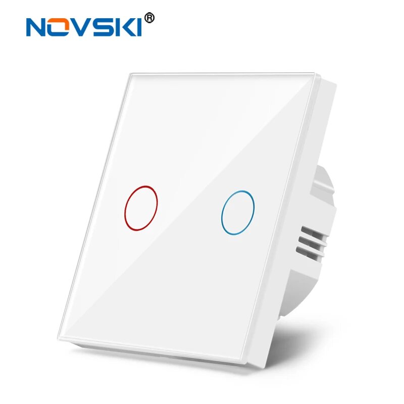 Новски сенсорный выключатель 1/2/3 группы 220В, white touch 2 gang