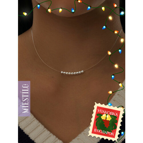 Колье MIESTILO серебро 925 проба родирование длина 45 см серебристый 1381₽