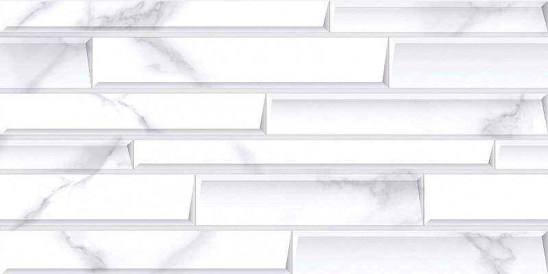 Керамическая плитка Керлайф Calacatta bianco Bricks Rel 33 настенная 31,5х63 см