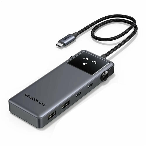 Usb - хаб UGREEN CM888 35998 UNO 6-in-1 4K60Hz USB-C To HDMI2xUSB-A 32 2xUSB-C 32 PD Gray 4488₽