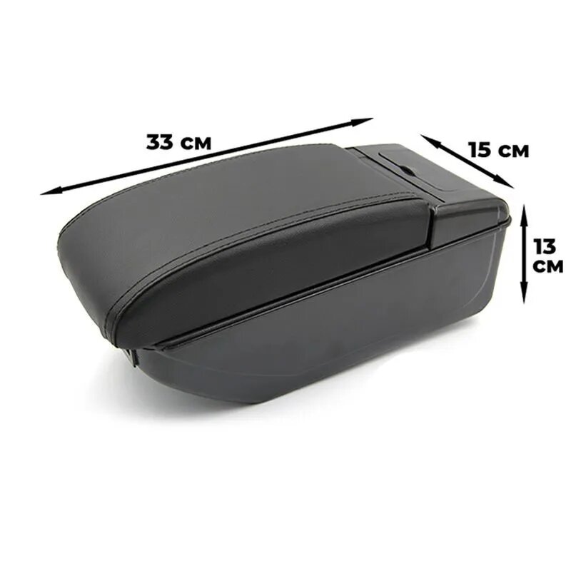 Подлокотник для Skoda Rapid 1 / Шкода Рапид 1 (2012-2020), органайзер, 7 USB для зарядки гаджетов, крепление в подстаканники — фото 1