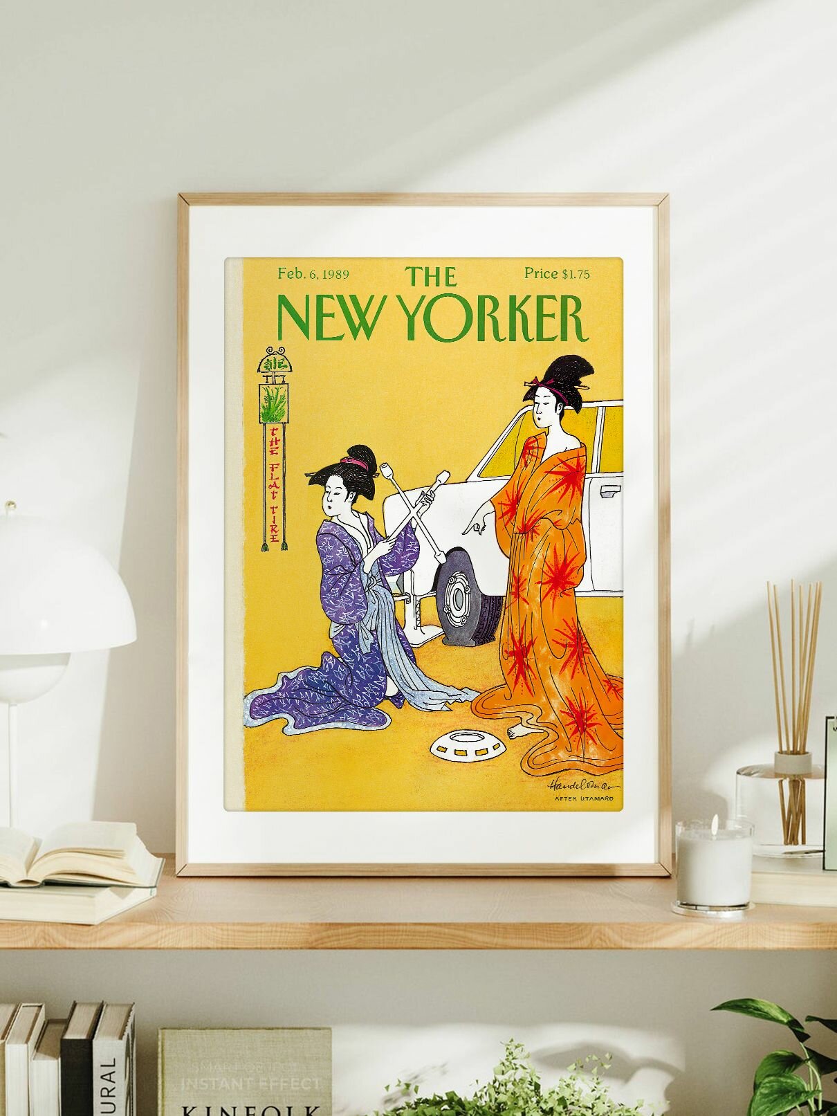 Постер Нью-Йоркер с обложкой "The New Yorker - Японские девушки - 6 февраля 1989 года" Дж. Б. Хандельсман формата А3 (42 x 30 см) без рамы