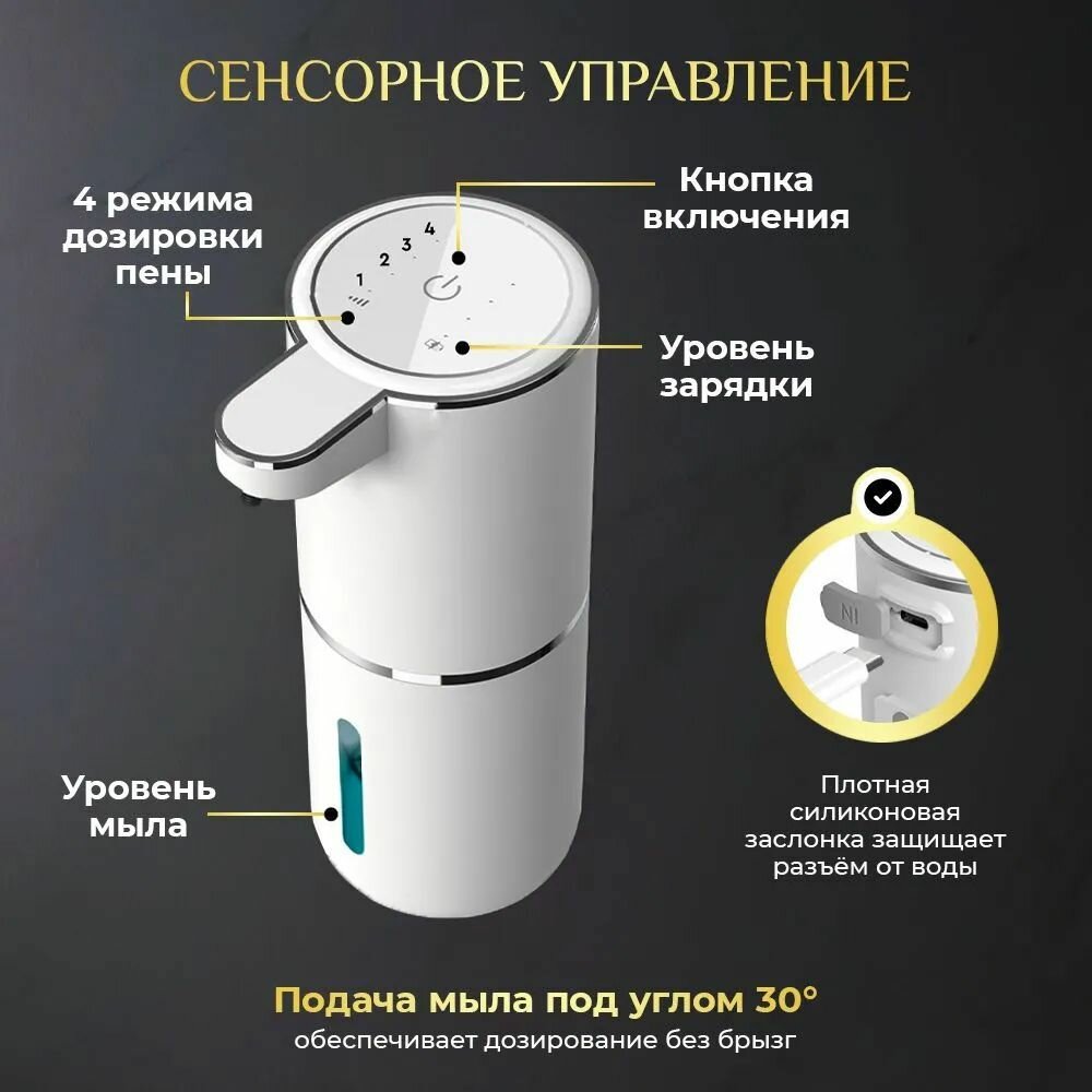 Картинки Xiaomi Диспенсер для мыла сенсорный, 380 мл, 1 шт.