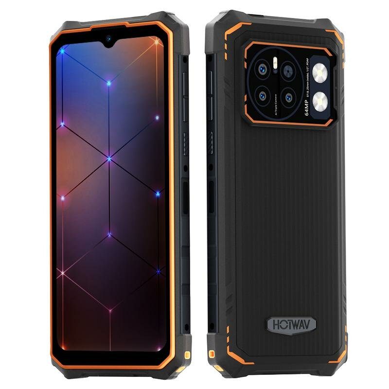 Смартфон HOTWAV Cyber 13 Pro Rugged Smartphones Black/orange, 20 (12+8)ГБ + 256 ГБ, 6,6' — фото 1
