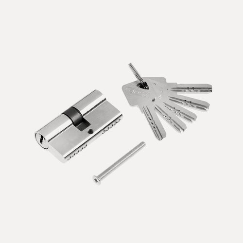 Изображение товара Цилиндровый механизм, 60 мм, перфор. ключ, 5 ключей, цвет хром