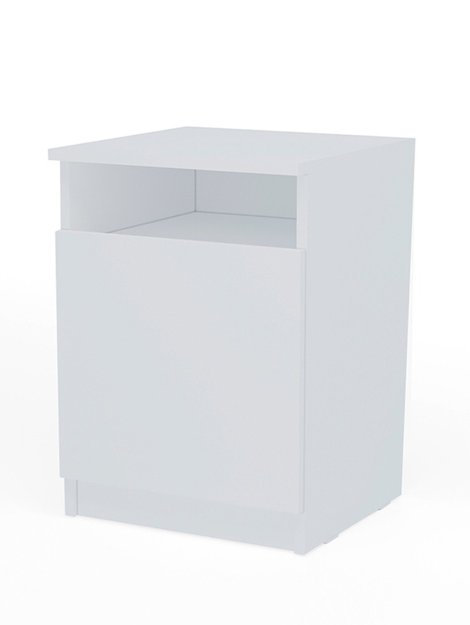 Тумба прикроватная Клик Мебель 9162315  белая  ЛДСП  40 см x 40 см x 55 см