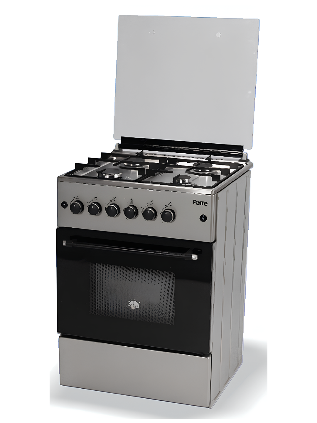 Газовая плита Ferre BT60G-40 SINOX (F) (21 INOX) (LN), Газовая духовка, Электроподжиг рабочего стола, Термометр духовки