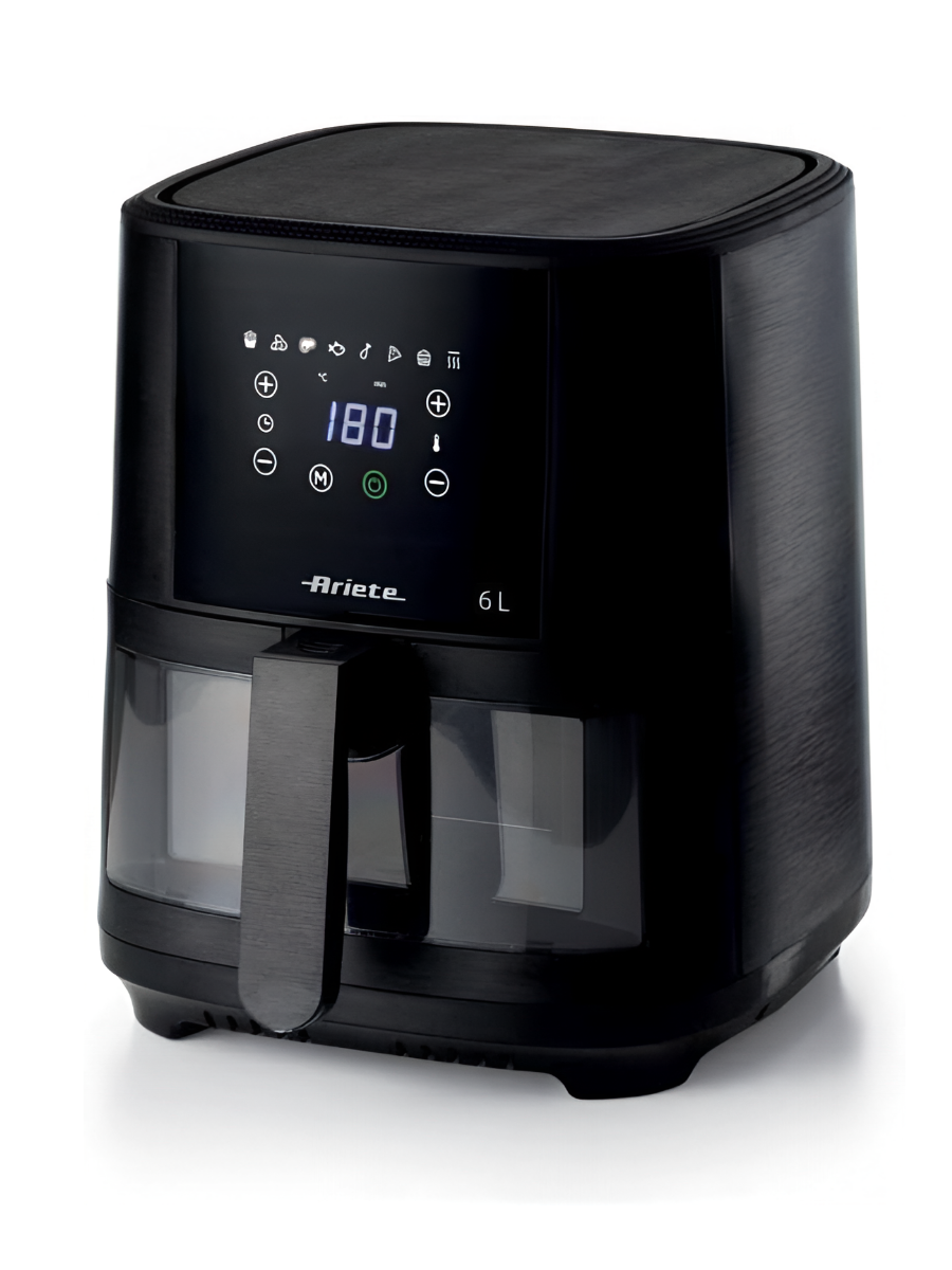 Аэрофритюрница Ariete "4626/00", черная, мощность 1300Вт, емкость 1,2кг, 6л