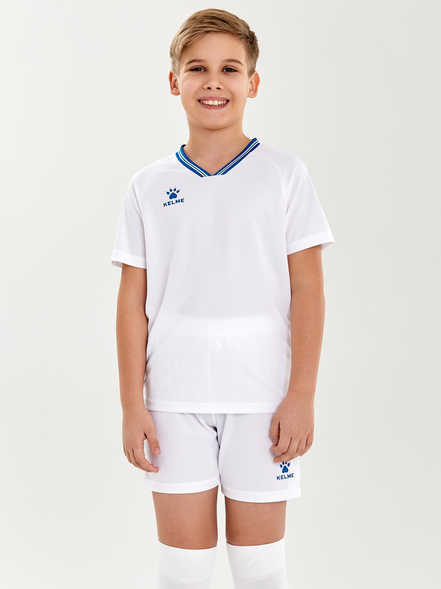 Форма спортивная Kelme Short Sleeve размер 140 белый/синий