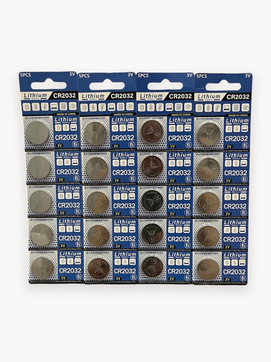 Литиевая батарейка CR2032 Lithium Battery 3V,20шт