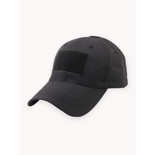 Кепка черная мужская тактическая военная на липучке бейсболка