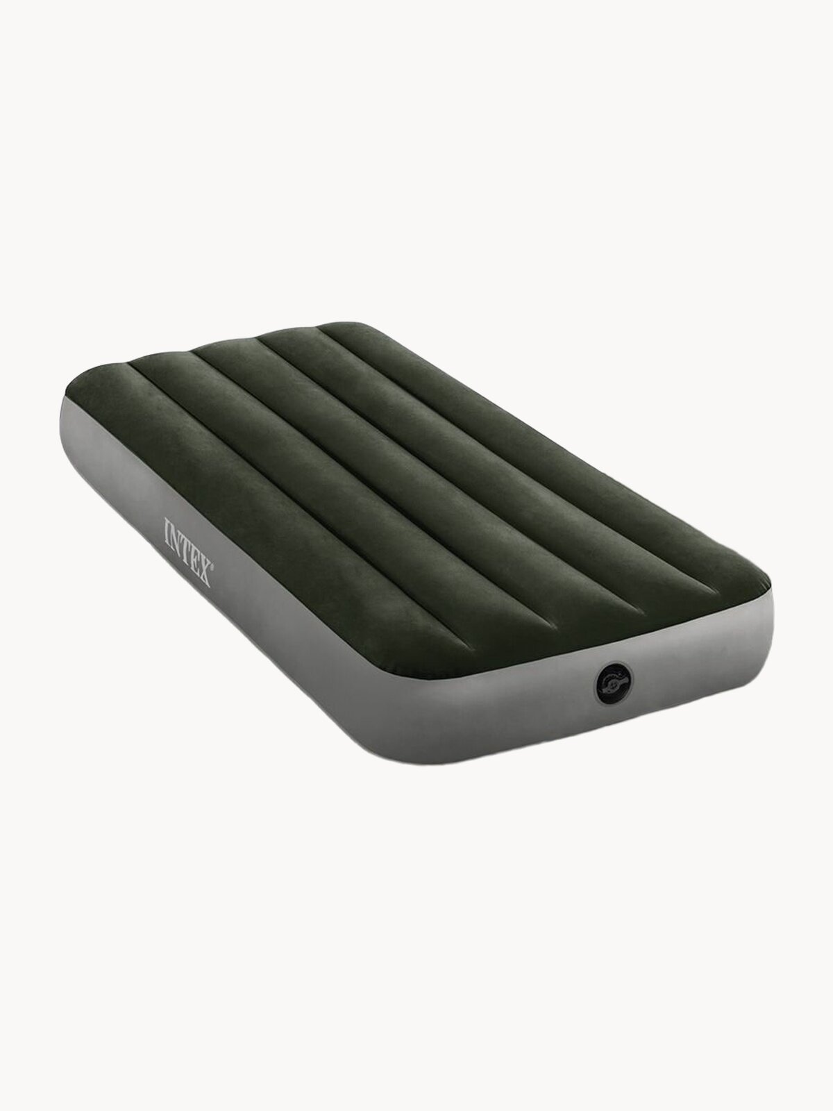 Матрас надувной Intex, 191х76х25 см, односпальный, до 136 кг, темно-зеленый