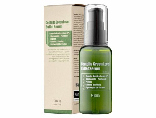 Увлажняющая сыворотка для восстановления кожи с центеллой Purito Centella Green Level Buffet Serum 60мл