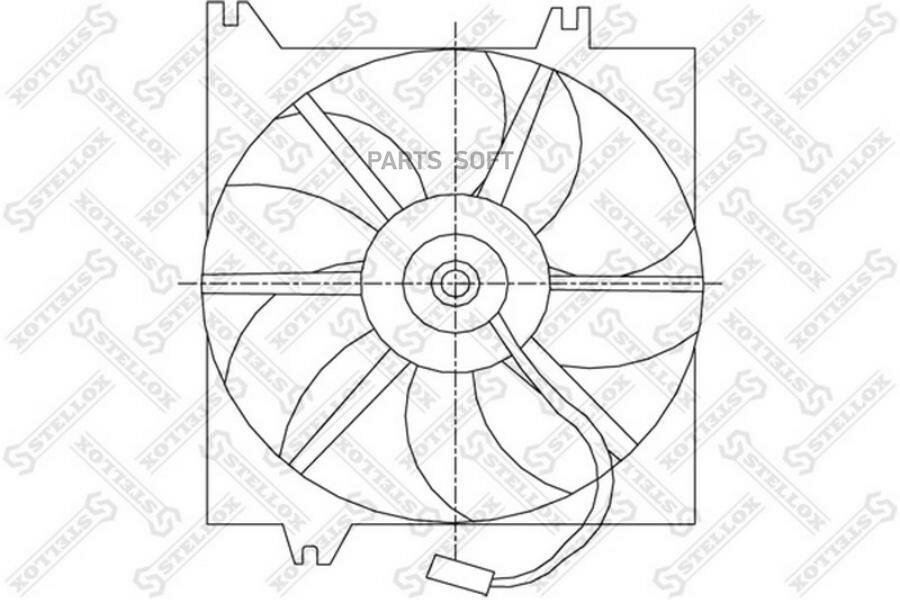 STELLOX 2999401SX 29-99401-SX_вентилятор охлаждения!\ Hyundai Accent 1.3-1.6 00-05