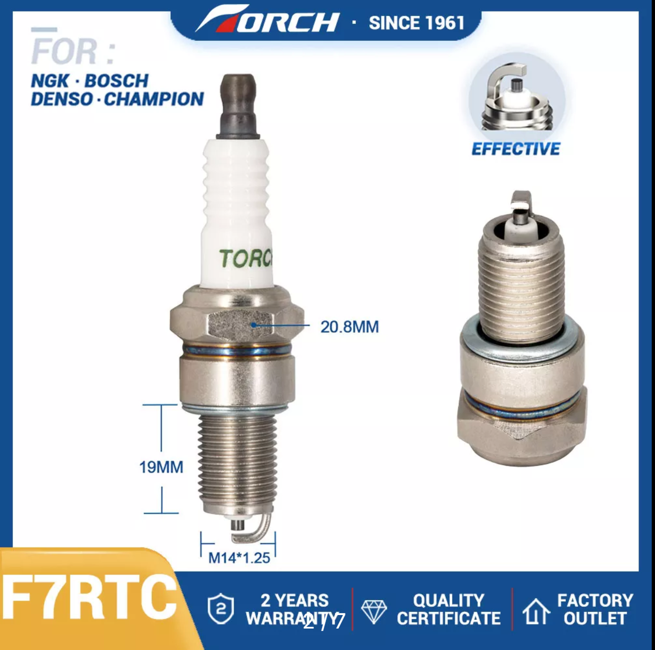 Свеча зажигания F7RTC — фото 14