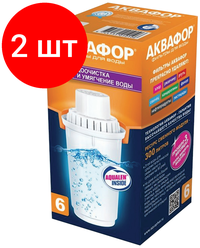 Комплект 2 шт, Сменная кассета АКВАФОР "В1006", умягчение воды, для фильтров АКВАФОР, И3812