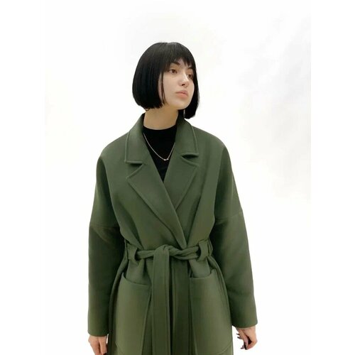 фото Пальто modetta style, размер 46, зеленый