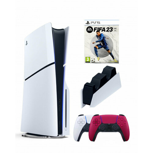 Приставка Sony Playstation 5 slim 1 Tb2-ой геймпадкрасныйзарядноеFifa 23 7977400₽