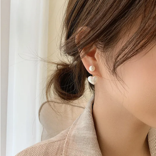 Серьги пусеты SAGE, золотой, белый