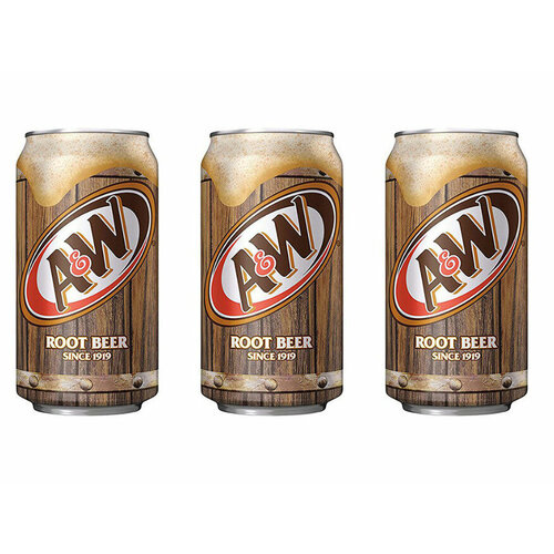 A&W Газированный напиток Root Beer, 355 мл, 3 шт