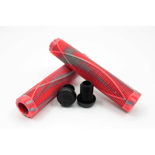 фото Грипсы tech team fish-170 с барендами grey/red techteam