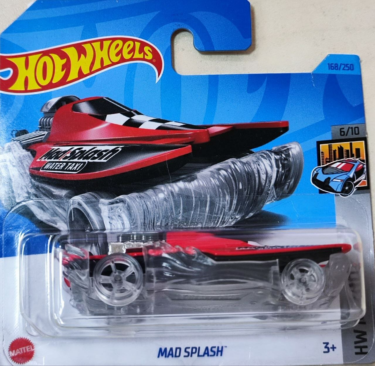 HKJ71 Машинка игрушка Hot Wheels металлическая коллекционная Mad Splash красный