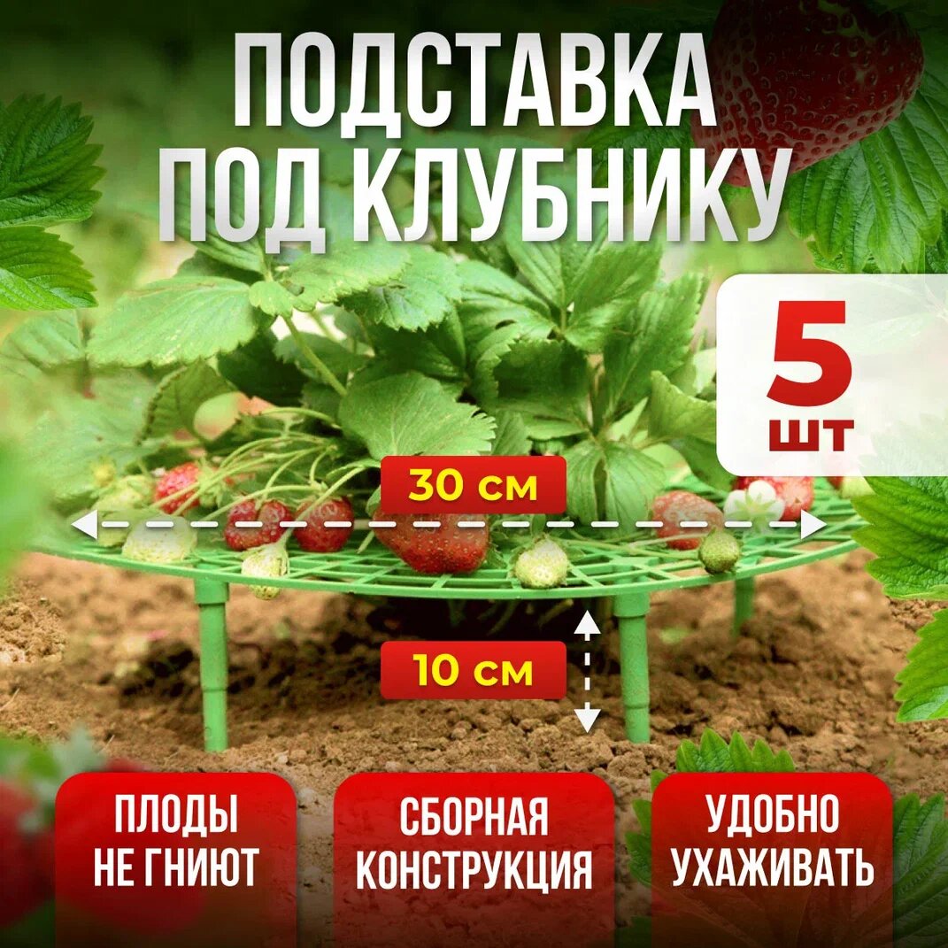 Подставка под клубнику, кустодержатель, опора для растений 5шт