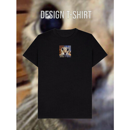 фото Футболка, размер 50, черный design t-shirt
