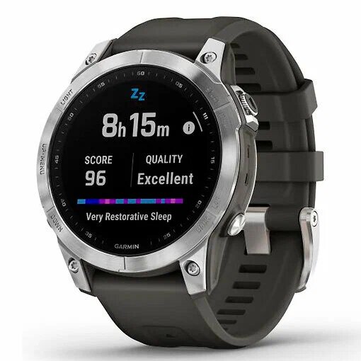 Garmin Fenix 7 Standard Edition Silver with Graphite Band 010-02540-01