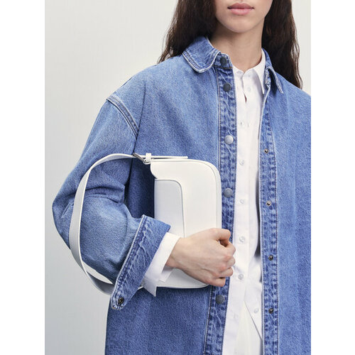 Сумка багет Zarina, белый