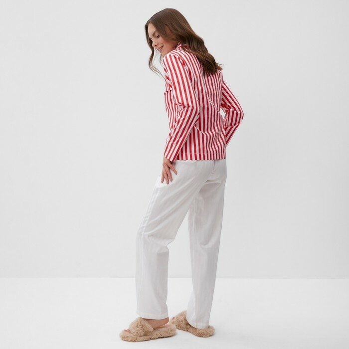Пижама Kaftan, размер 44/46, белый, красный - фотография № 5