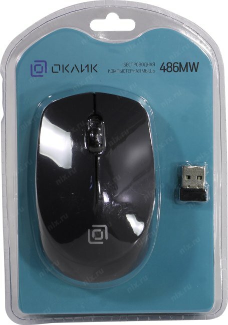 Мышь OKLICK 486MW, оптическая, беспроводная, USB, черный [sr-1806 black] - фото №19
